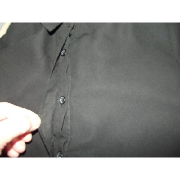 Cato Tunic Blouse Womens Small black burnt orange print semi sheer long sleeve - Picture 5 of 14